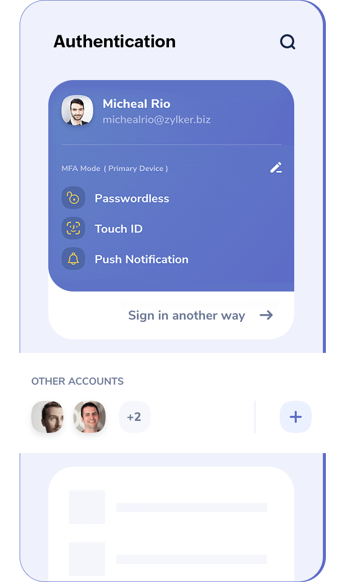保护多个 Zoho 帐户
