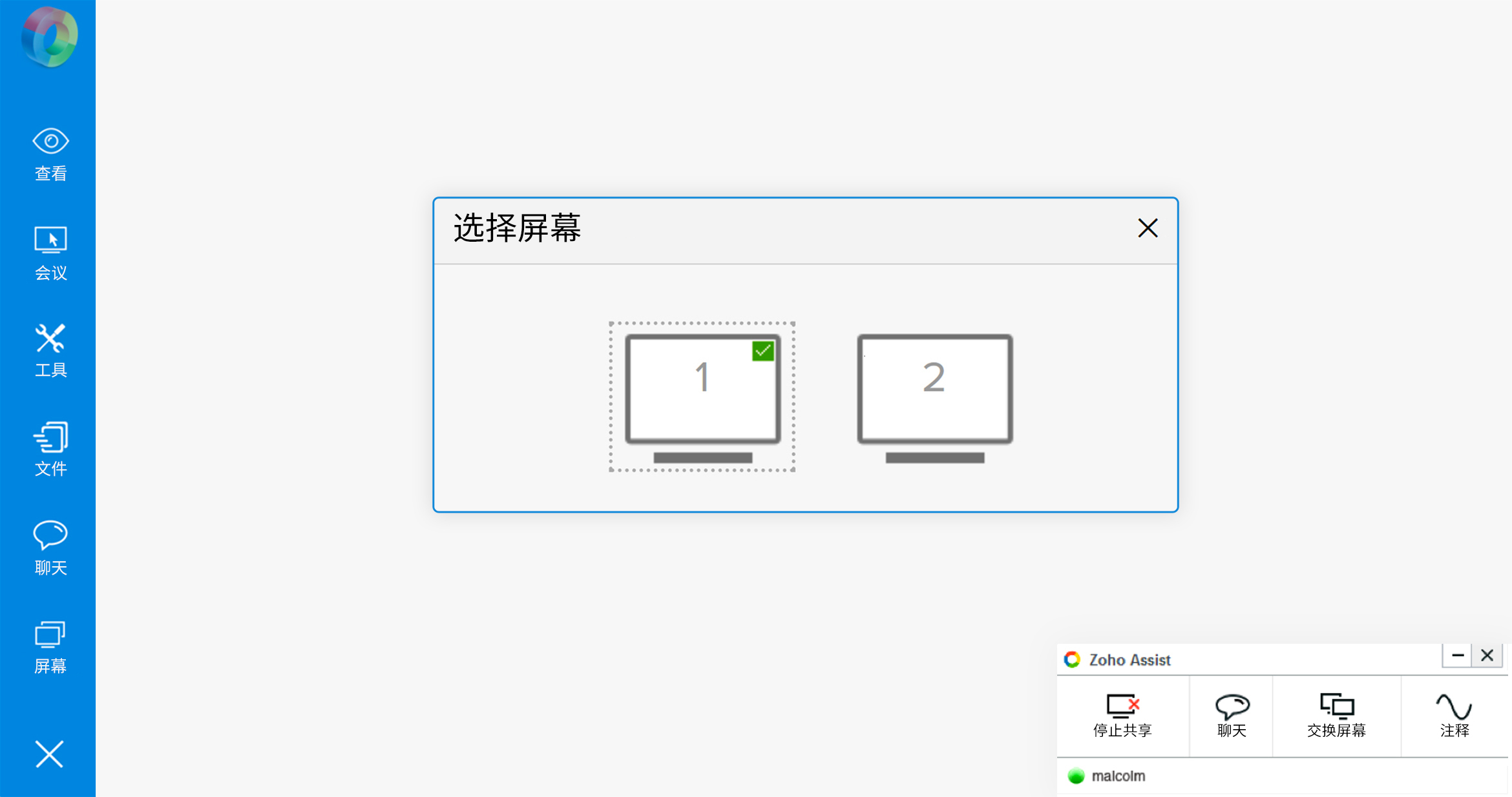 安排远程协助会议-Zoho Assist