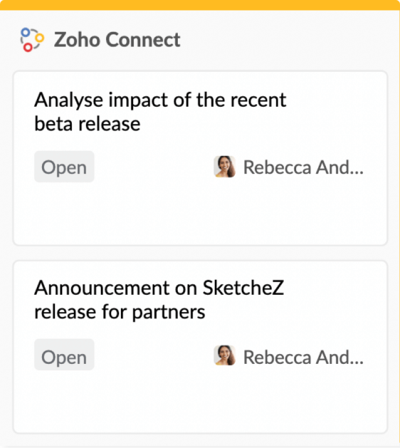 通过单一视图查看所有 Zoho 任务