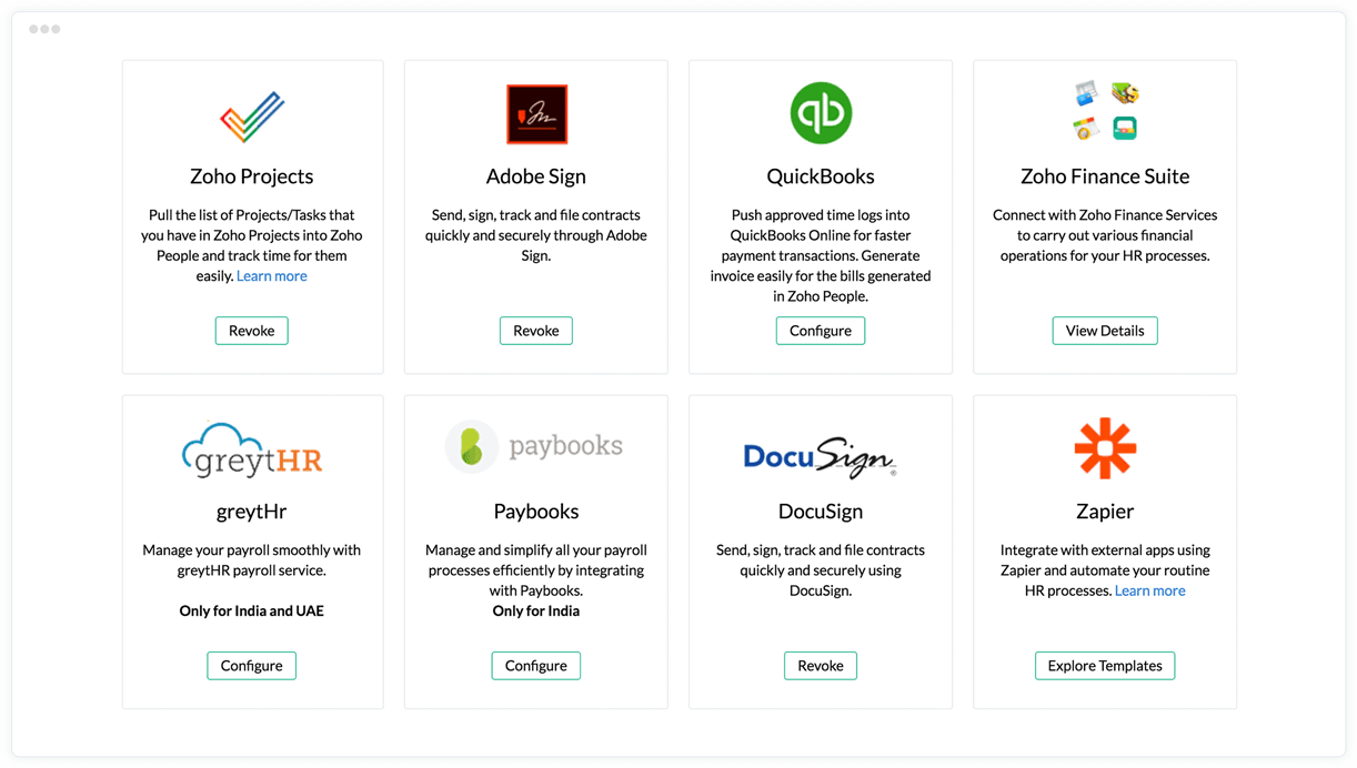 Zoho People 员工入职