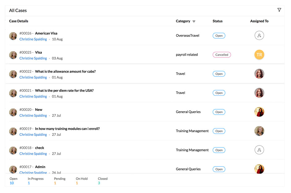 Zoho People 员工入职
