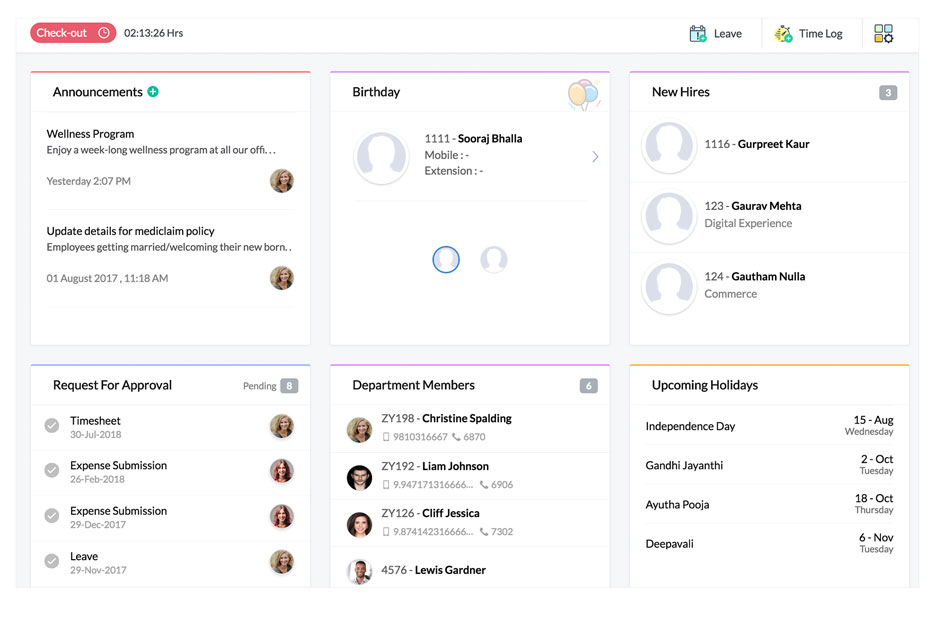 Zoho People 员工入职