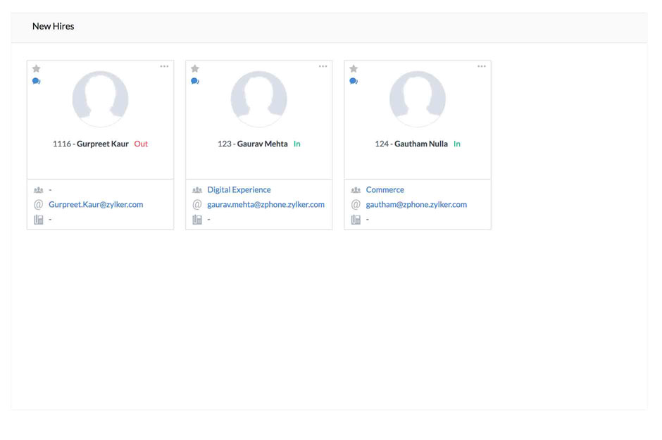 Zoho People 员工入职