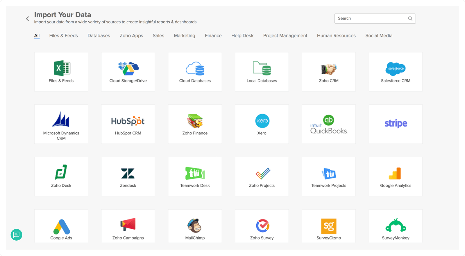 Import Data from Anywhere into Data Visualization Software - Zoho Analytics