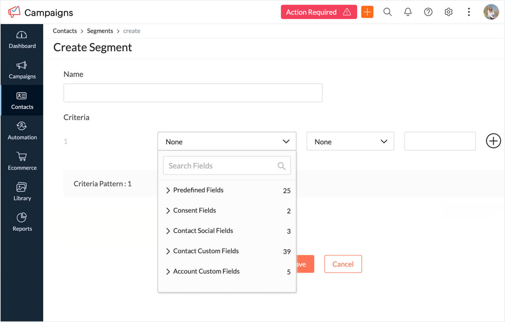 Zoho Campaigns联系人段落创建