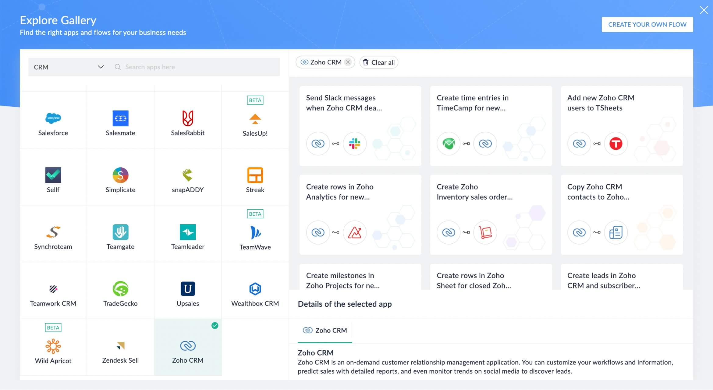 Business apps and Flow gallery