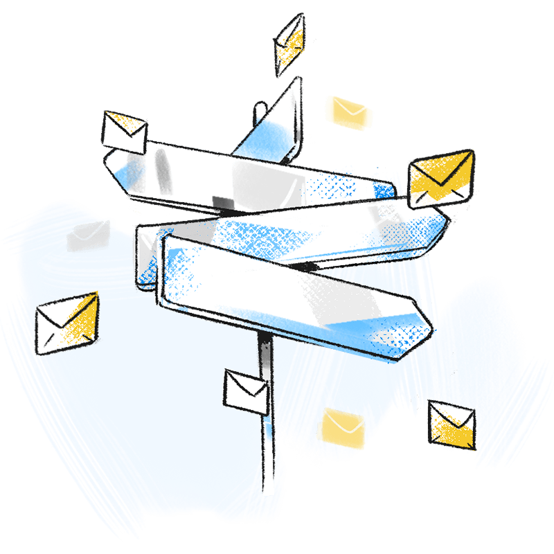 Separate email streams