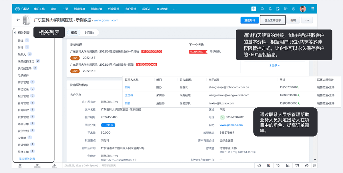 360°客户视图,高效客户关系管理